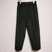 MARGARET HOWELL 578-9143005 COTTON LINEN TWILL TROUSERS コットンリネンツイル  パンツ ブラック レディース マーガレットハウエル【中古】4-0619M∞