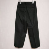 MARGARET HOWELL 578-9143005 COTTON LINEN TWILL TROUSERS コットンリネンツイル  パンツ ブラック レディース マーガレットハウエル【中古】4-0619M∞