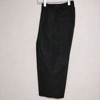 MARGARET HOWELL 578-9143005 COTTON LINEN TWILL TROUSERS コットンリネンツイル  パンツ ブラック レディース マーガレットハウエル【中古】4-0619M∞