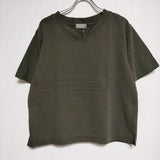 MARGARET HOWELL 578-0168671 COTTON V NECK T SHIRT 半袖Ｔシャツ カットソー 2020 カーキ レディース マーガレットハウエル【中古】4-0701S∞