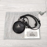 Vivienne Westwood 未使用品 24SS RE-VEGAN GRAIN PHONE LANYARD 販売証明書付属 定価64900円 ショルダーバッグ ブラック レディース ヴィヴィアンウエストウッド【中古】4-0805G◎