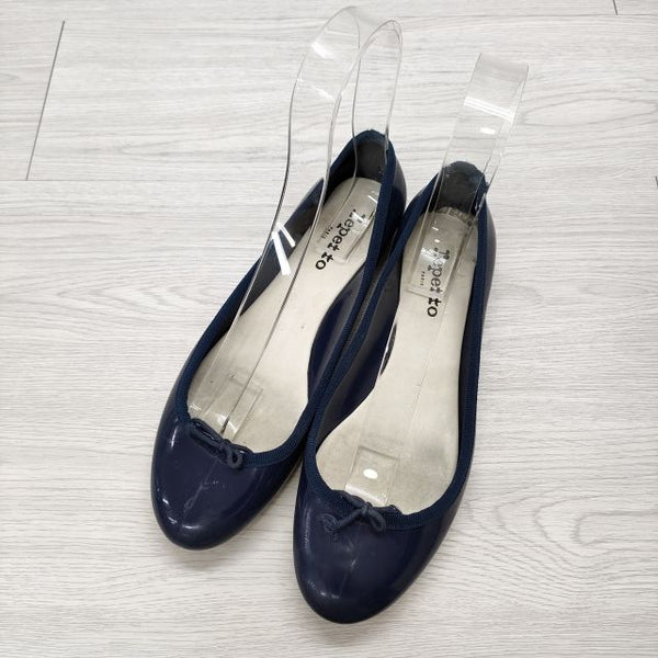 repetto レインパンプス フラット サイズ40 パンプス ネイビー レディース レペット【中古】4-0620G◎