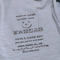 45R/45rpm サイズ4 コットン 長袖Ｔシャツ カットソー ロンＴ ライトブルー レディース フォーティーファイブアールピーエム【中古】4-0606M△