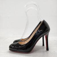 Christian Louboutin SIMPLE PUMP 100 PATENT CALF 34サイズ エナメル ピンヒール 3080377 パンプス ブラック レディース クリスチャンルブタン【中古】4-0616G◎