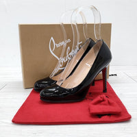 Christian Louboutin SIMPLE PUMP 100 PATENT CALF 34サイズ エナメル ピンヒール 3080377 パンプス ブラック レディース クリスチャンルブタン【中古】4-0616G◎