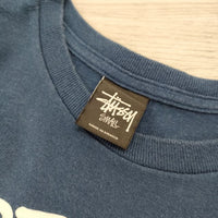 STUSSY サイズSMALL コットン 半袖Ｔシャツ カットソー ネイビー メンズ ステューシー【中古】4-0801S◎