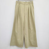 AURALEE 新品 WASHED HEAVY CHINO WIDE PANTS A23AP03ZC サイズ1 定価37400円 チノパンツ 23AW カーキイエロー レディース オーラリー【中古】4-0627M♪