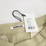 AURALEE 新品 WASHED HEAVY CHINO WIDE PANTS A23AP03ZC サイズ1 定価37400円 チノパンツ 23AW カーキイエロー レディース オーラリー【中古】4-0627M♪