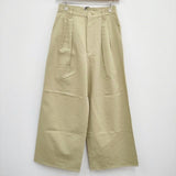 AURALEE 新品 23AW WASHED HEAVY CHINO WIDE PANTS A23AP03ZC 定価37400円 チノパンツ カーキイエロー レディース オーラリー【中古】4-0627M♪