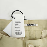 AURALEE 新品 23AW WASHED HEAVY CHINO WIDE PANTS A23AP03ZC 定価37400円 チノパンツ カーキイエロー レディース オーラリー【中古】4-0627M♪#