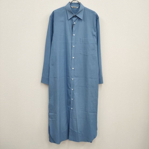 AURALEE 新品 WASHED FINX TWILL ONE-PIECE A23SD06TN 0 定価52800円 ワンピース 23SS ライトブルー レディース オーラリー【中古】4-0614M♪