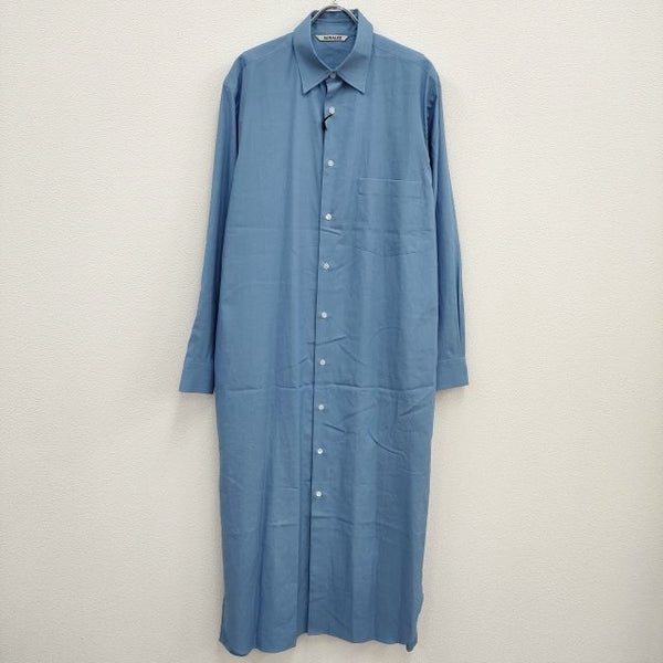 AURALEE 新品 WASHED FINX TWILL ONE-PIECE A23SD06TN 1 定価52800円 ワンピース 23SS ライトブルー レディース オーラリー【中古】4-0614M♪