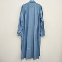 AURALEE 新品 WASHED FINX TWILL ONE-PIECE サイズ1 定価51700円 ワンピース 22AW ライトブルー レディース オーラリー【中古】4-0614M♪