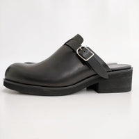 BEAUTIFUL SHOES 新品 SLIPONCLOGS 24cm 定価40700円 レザースリッポン ブラック レディース ビューティフルシューズ【中古】4-0609G♪