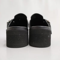 BEAUTIFUL SHOES 新品 SLIPONCLOGS 24cm 定価40700円 レザースリッポン ブラック レディース ビューティフルシューズ【中古】4-0609G♪