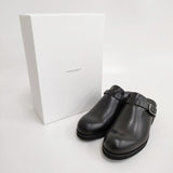 BEAUTIFUL SHOES 新品 SLIPONCLOGS 24cm 定価40700円 レザースリッポン ブラック レディース ビューティフルシューズ【中古】4-0609G♪