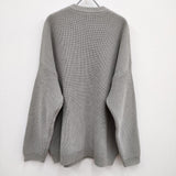 kontor 新品 drop shoulder dense knit  KON-KN01213 サイズ3 定価36300円 コットン ニット グレー メンズ コントール【中古】4-0609M♪