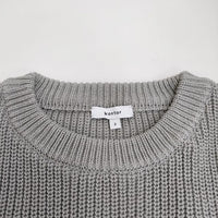 kontor 新品 drop shoulder dense knit  KON-KN01213 サイズ3 定価36300円 コットン ニット グレー メンズ コントール【中古】4-0609M♪