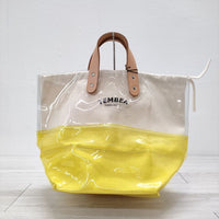 TEMBEA 新品 DELIVERY TOTE 2TONE PVC デリバリートート 定価15500円 トートバッグ キナリ イエロー レディース テンベア【中古】4-0629G♪