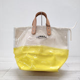 TEMBEA 新品 DELIVERY TOTE 2TONE PVC デリバリートート 定価15500円 トートバッグ キナリ イエロー レディース テンベア【中古】4-0629G♪