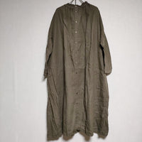 nest Robe 01184-1173-6 製品染め リネンシャーリング ワンピース カーキ レディース ネストローブ【中古】4-0729M∞