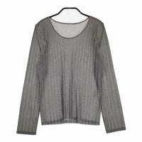 PLEATS PLEASE ISSEY MIYAKE PP55-FK112 サイズ3 長袖Ｔシャツ カットソー ロンＴ グレー レディース プリーツプリーズ【中古】4-0920M♪