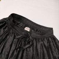 BUNON Gather Tuck Skirt ギャザータック シルク ロングスカート ブラック レディース ブノン【中古】4-0722M∞