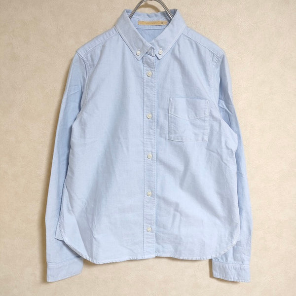 PINK MOUSSEUX ボタンダウンシャツ オックスフォード サイズ38 長袖シャツ ライトブルー レディース ピンクムスー【中古】4-0613M△