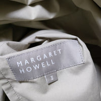 MARGARET HOWELL 578-8112004 PROOFEDFINECOTTON 比翼ボタン ステンカラーコート ベージュ レディース マーガレットハウエル【中古】4-0727M∞