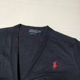 POLO RALPH LAUREN S PIMA COTTON カーディガン ネイビー レディース ポロ・ラルフローレン【中古】4-0727M∞