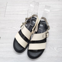 BEAUTIFUL SHOES SS BELT SANDALS GLOXI CUT SOLE 定価35200円 サイズ23.5cm サンダル アイボリー レディース ビューティフルシューズ【中古】4-0620S◎