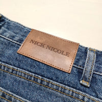 NICK&NICOLE ダメージ加工 ムンガヨン サイズL デニムパンツ ブルー レディース ニックアンドニコール ニック＆ニコル 【中古】4-0730G△