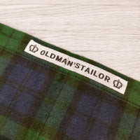 OLDMAN'S TAILOR SEASONAL WORK APRON 2POCKET ワークエプロン ネル生地 チェック エプロン ネイビー グリーン レディース オールドマンズテーラー【中古】4-1115T◎