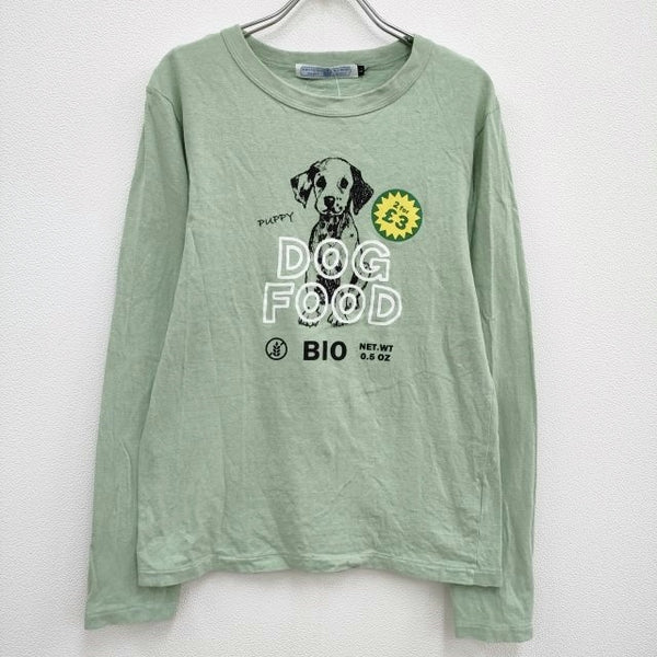 R&D.M.Co- DOG FOOD 定価15400円 L 長袖Ｔシャツ カットソー ロンＴ 23SS ライトグリーン レディース オールドマンズテーラー【中古】4-0614M♪　