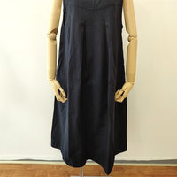 MHL. CONTRAST WRAP COTTON 595-1256500 ノースリーブドレス ワンピース 2021 ネイビー レディース エムエイチエル【中古】4-0808S∞