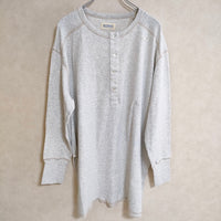 BEAMS BOY ヘンリーネック スリット 長袖 Ｔシャツ カットソー ライトグレー レディース ビームスボーイ【中古】4-0624M△