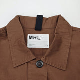 MHL. 595-2258503 サイズ2 SOFT DENSE COTTON プルオーバーシャツ ワンピース 22AW ブラウン レディース エムエイチエル【中古】4-0920M♪