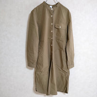 MHL. バンドカラー 595-158552 NATURAL DYE POPLIN サイズ2 ワンピース カーキ レディース エムエイチエル【中古】4-0624M△