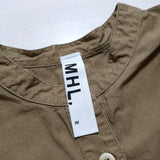 MHL. バンドカラー 595-158552 NATURAL DYE POPLIN サイズ2 ワンピース カーキ レディース エムエイチエル【中古】4-0624M△