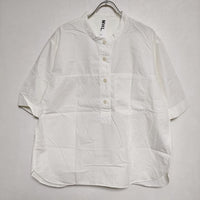 MHL. 595-0152508 COMPACT COTTON POPLIN プルオーバー ブラウス シャツ 2020 オフホワイト レディース エムエイチエル【中古】4-0722S∞