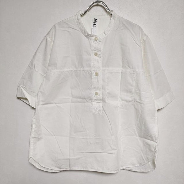 MHL. 595-0152508 COMPACT COTTON POPLIN プルオーバー ブラウス シャツ 2020 オフホワイト レディース  エムエイチエル【中古】4-0722S∞