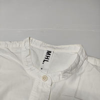 MHL. 595-0152508 COMPACT COTTON POPLIN プルオーバー ブラウス シャツ 2020 オフホワイト レディース エムエイチエル【中古】4-0722S∞