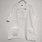 MHL. 595-2152506 SANDED COTTON LINEN 半袖 ブラウス シャツ 22SS オフホワイト レディース エムエイチエル【中古】4-0722S∞