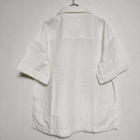 MHL. 595-2152506 SANDED COTTON LINEN 半袖 ブラウス シャツ 22SS オフホワイト レディース エムエイチエル【中古】4-0722S∞