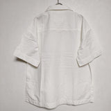 MHL. 595-2152506 SANDED COTTON LINEN 半袖 ブラウス シャツ 22SS オフホワイト レディース エムエイチエル【中古】4-0722S∞