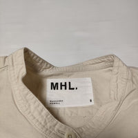 MHL. 595-7157502 コットンリネン 半袖 ワンピース ベージュ レディース エムエイチエル【中古】4-0708S∞