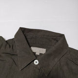 MARGARET HOWELL 578-9152004 リネン SHIRTING LINEN 半袖 ブラウス シャツ チャコールグレー レディース マーガレットハウエル【中古】4-0722S∞