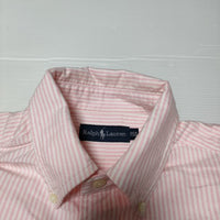 LAUREN RALPH LAUREN 半袖シャツ M ピンク 美品 M ピンク Caldwell ポロラルフローレン 半袖開襟シャツ