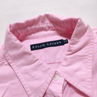 RALPH LAUREN オックスフォード コットン サイズ13 長袖シャツ ピンク レディース ラルフローレン【中古】4-0624M△