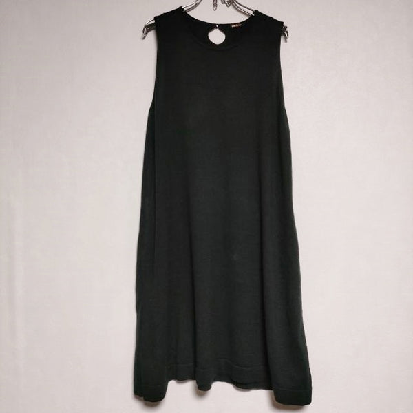 R&D.M.Co- CASHMERE NO SLEEVE DRESS カシミヤ混 ノースリーブドレス ワンピース ブラック レディース オールドマンズテーラー【中古】4-1013T∞